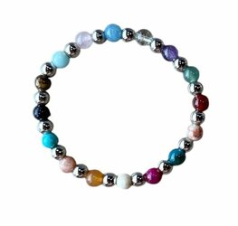 Setje met ring 3 mm (18 cm) en armband 6 mm (maat naar keuze)