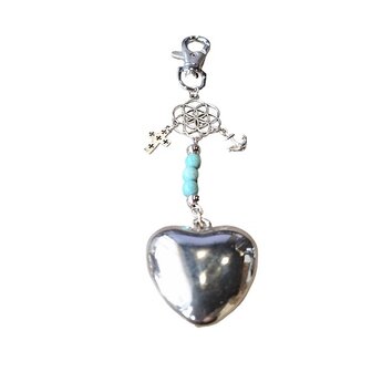 Sleutel- tashanger Seed of Life met Geloof, Hoop en Liefde