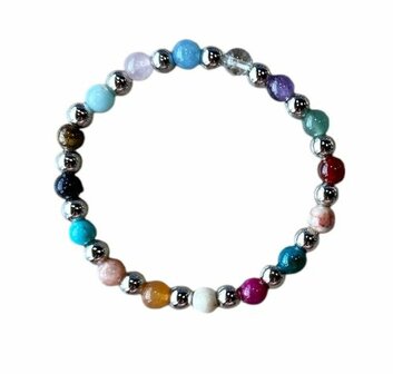 Setje met ring 3 mm (19 cm) en armband 6 mm (maat naar keuze)