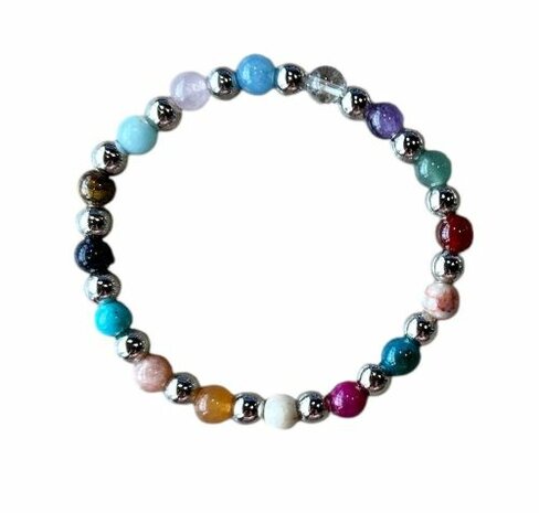 Setje met ring 3 mm (19 cm) en armband 6 mm (maat naar keuze)