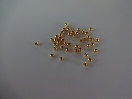 Metalen kralen goudkleurig 3mm