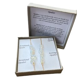 Set met natuursteen split Opaliet