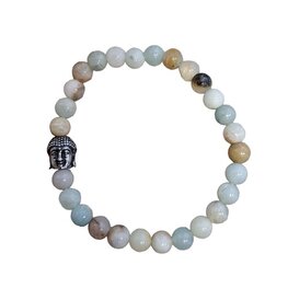 Amazoniet dames armband met Boeddha kraal