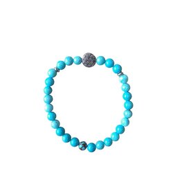 Dames armband Turquoise met Flower of Life kraal