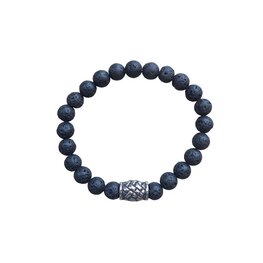 Lava natuurstenen armband voor heren