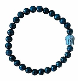 Armband van natuursteen Valkenoog met Boeddha kraal