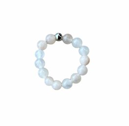Ring met natuursteen roze Jade