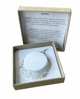 Schakelarmband met natuursteen Opaliet