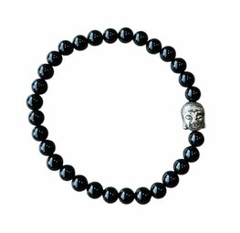 Onyx armband met Boeddha kraal
