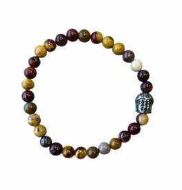 Mookaiet dames armband met Boeddha kraal