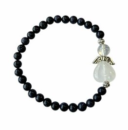 Blauwvloed armband met beschermengel