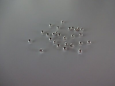 Metalen kralen verzilverd 3mm