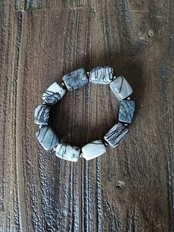 Dames armband Picasso Jaspis met grote natuurstenen