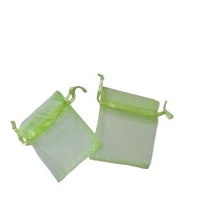 Organza zakjes lime