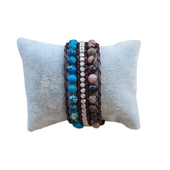 Konings Turquoise met Rhodochrosiet Matrix armband