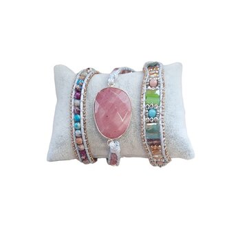 Aardbeienkwarts met Konings Turquoise wikkelarmband