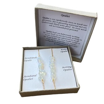 Set met natuursteen split Opaliet