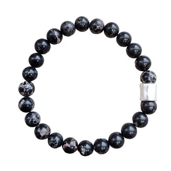 Black Sea Sediment heren natuurstenen armband