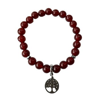 Carneool met Tree of Life bedel