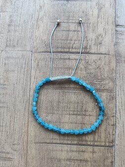 Hartjesarmband Aquamarijn