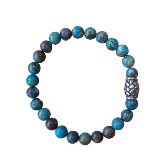 Picasso Jaspis blauw heren armband