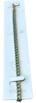 Schakel enkelbandje turquoise