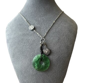 Bi schijf ketting met Fluoriet