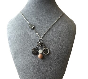 Bi schijf ketting met Fluoriet