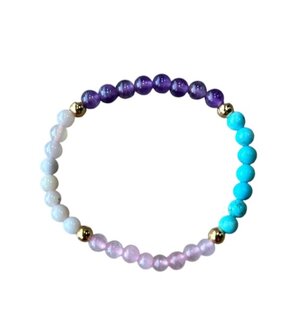 Kinder armband mix van div natuurstenen