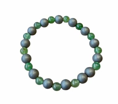 Dames armband met Aventurijn en Hematiet