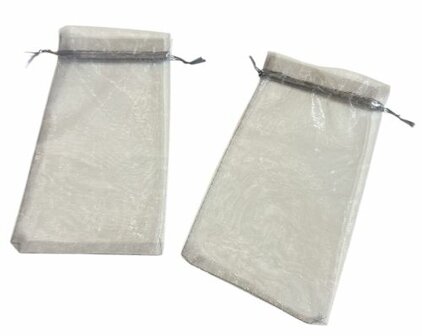 Grote organza zakken grijs