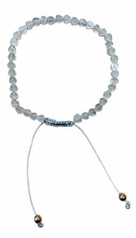 Bergkristal dames hartjes armband
