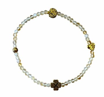 Citrien natuurstenen dames armband