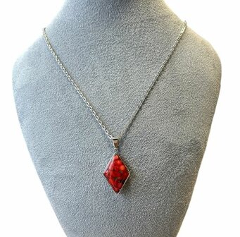 Ketting met natuursteen Koraal