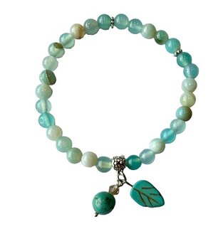 Chalcedoon natuurstenen armband met bedels