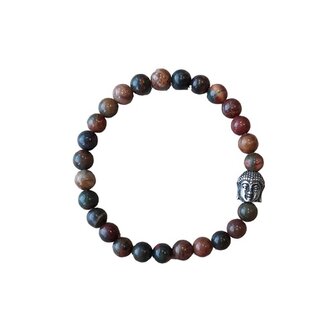 Picasso Jaspis koffie bruin dames armband