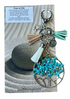 Tree of Life met natuursteen Turquoise