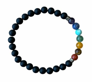Chakra armband met natuursteen Onyx