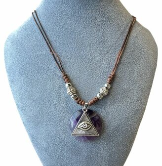 Ketting met natuursteen Amethist