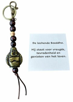 Lachende Boeddha sleutelhanger
