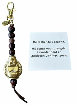 Lachende Boeddha sleutelhanger
