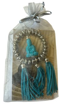 Decoratie wensenvanger met Boeddha (blauw)
