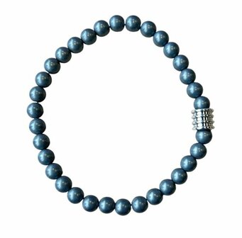 Hematiet mat, extra grote maat, dames armband