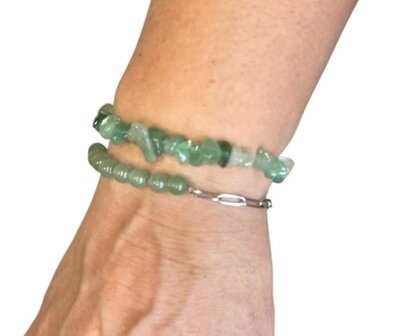 Schakelarmband met natuursteen Aventurijn