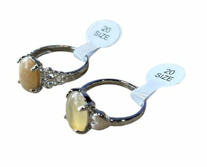 Ringen met natuursteen Agaat