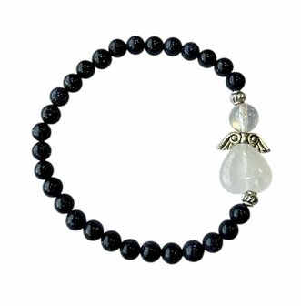 Blauwvloed armband met beschermengel