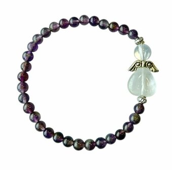 Amethist armband met beschermengel