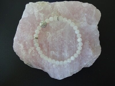 Dames armband de flower of life met Maansteen