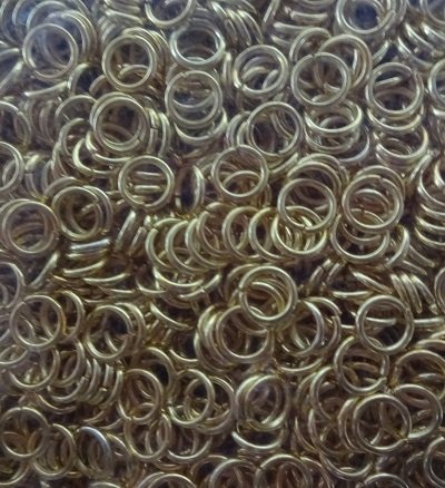 Metalen open ringetjes goudgekleurd 5mm