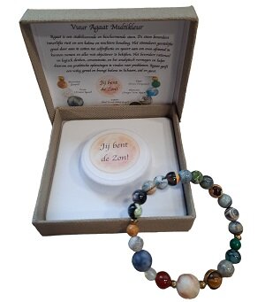 Zonnestelsel armband van natuursteen